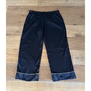 Victoria's Secret Signature Satin Sleep Pants Wide Leg Pajamas Pj Bottoms Sz XL